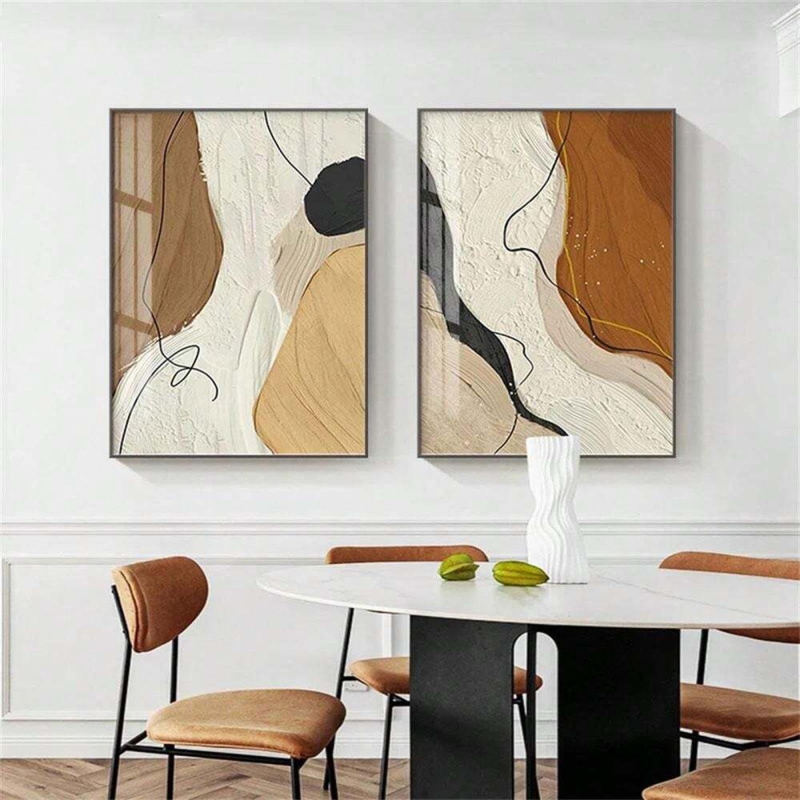 2 szt. abstrakcyjna kolorowa farba obraz na płótnie nordycki nadruk plakat sztuka ścienna obrazy do salonu estetyczna dekoracja 30 x 40 cm x 2 ramy