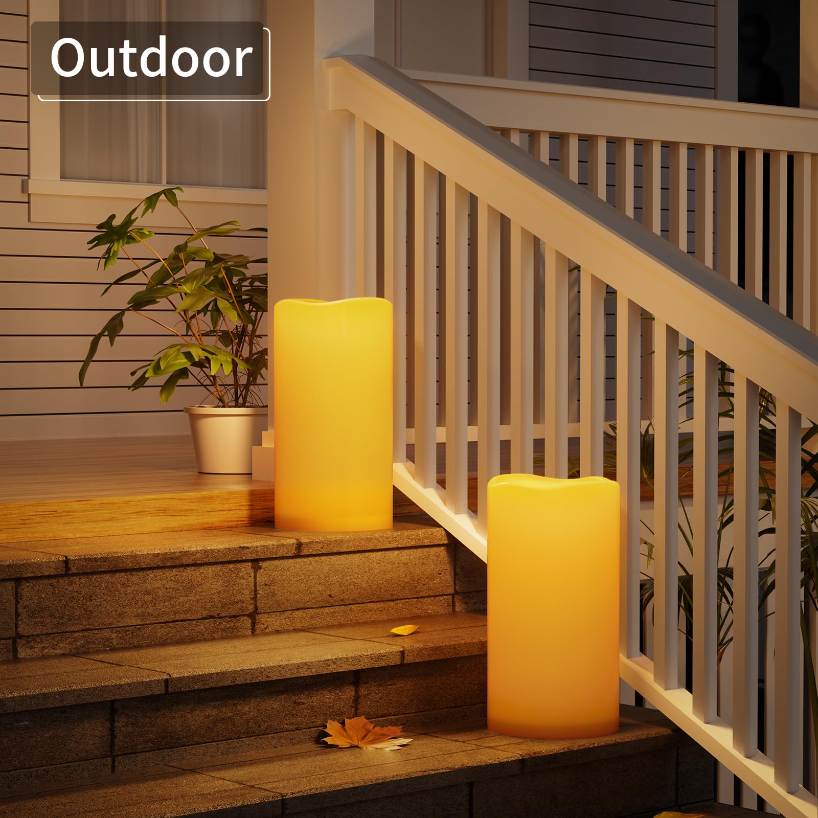 CANDLE CHOICE Extra Large Waterproof Flameless Pillar Candle - 6x9 Inch, Ivory, With 6-Hour Timer - View #10