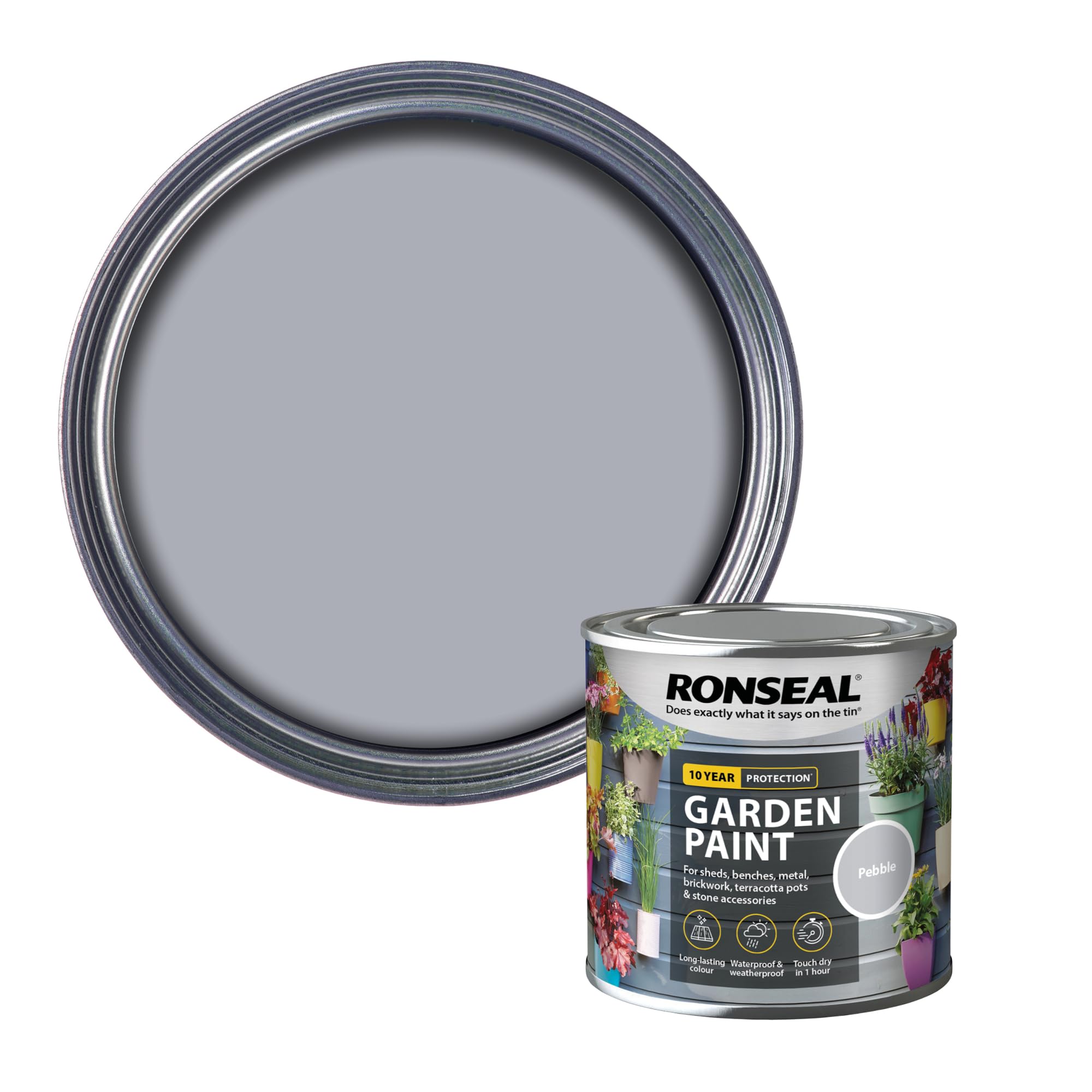 Ronseal 38264 Garden Paint Pebble 250ml