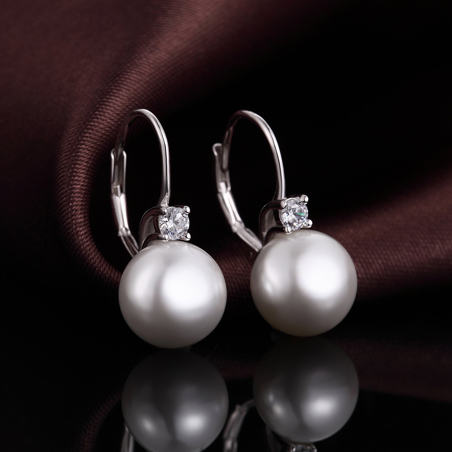 Orecchini Perle Argento Sterling 925 Orecchini Perle per Donna Perla Gioielli Regali Perla 8-10 mm