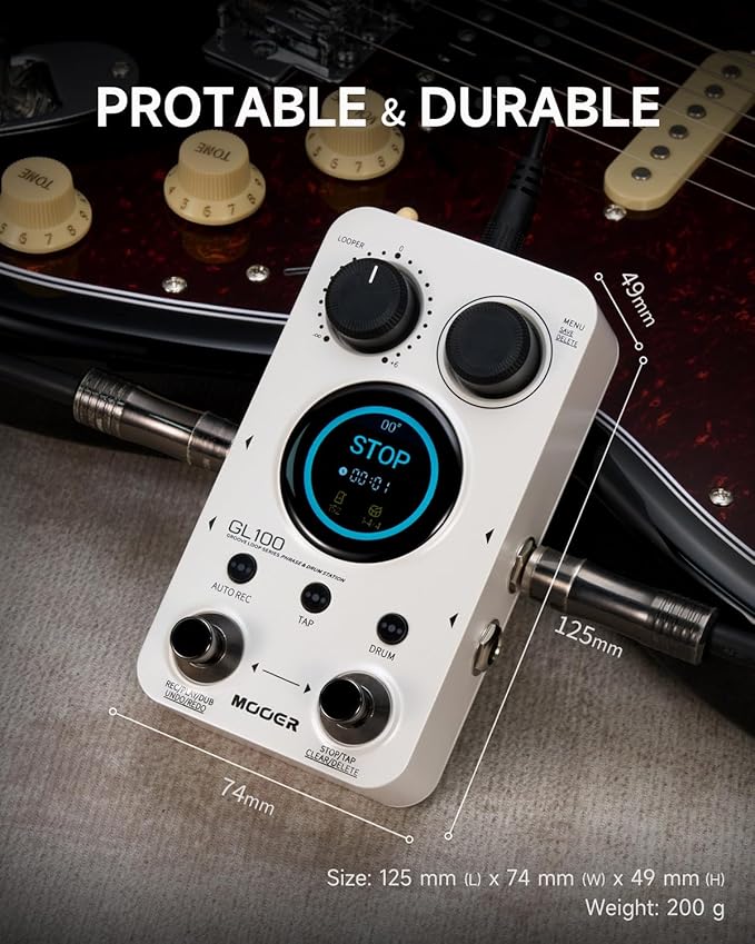 Pedal De Efectos MOOER GL100 Looper con Máquina de Tambores miniatura 8