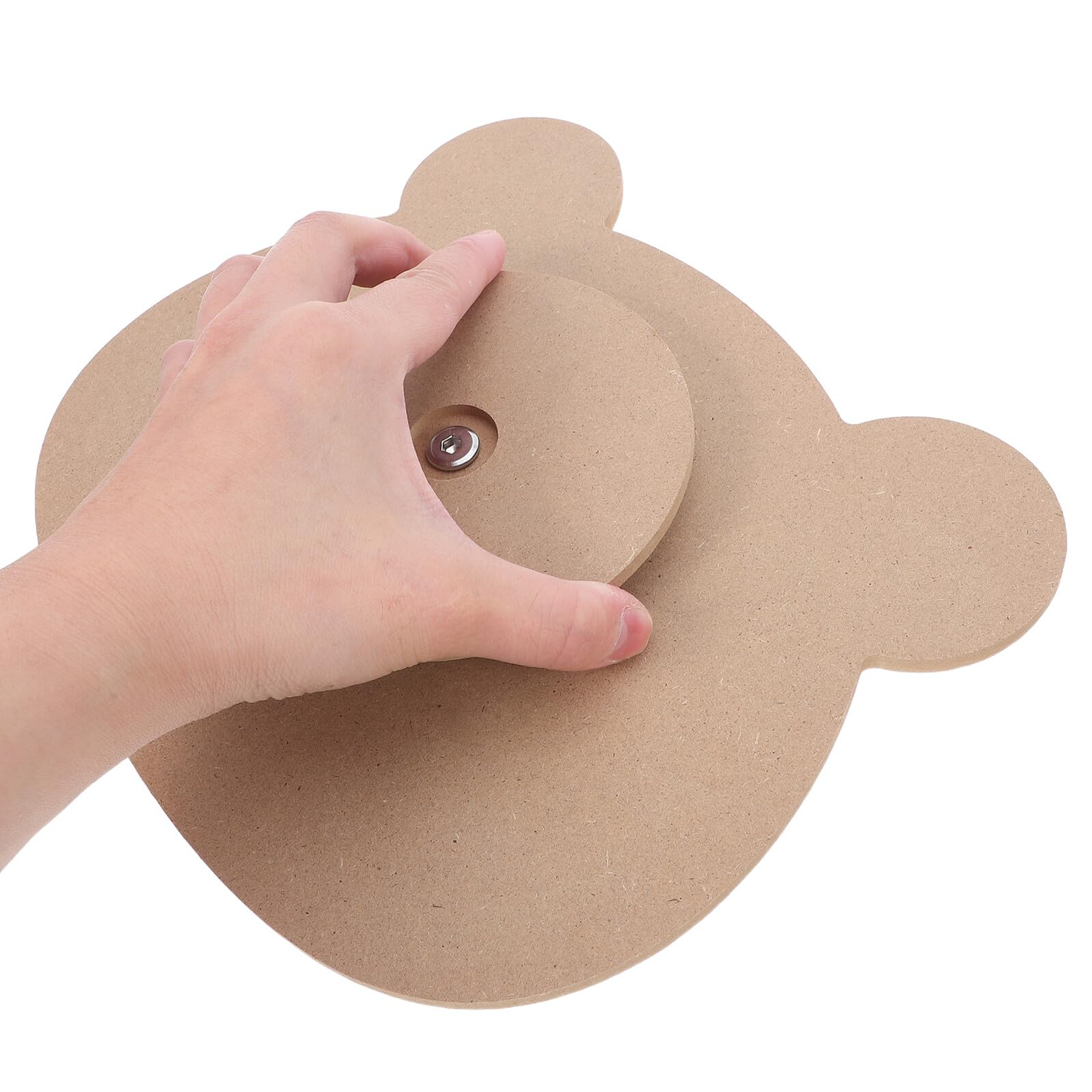 SOIMISS Stampo per Formatura Piatto in Ceramica a Forma di Orso in Legno Base, Set per Modellazione Argilla Artigianale, per Hobby Creativi e Laboratori Domestici
