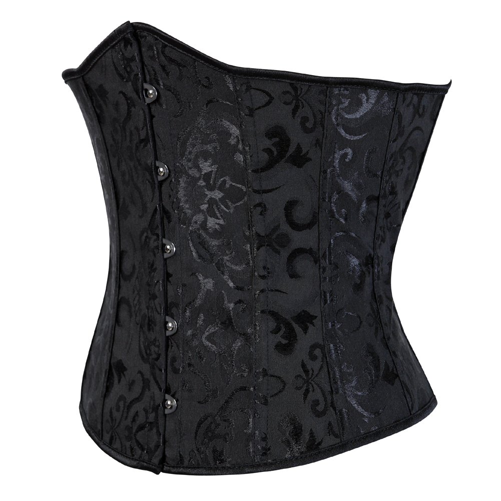 Grebrafan Brocado Corset Bajo Pecho Underbust Gótico Mujer