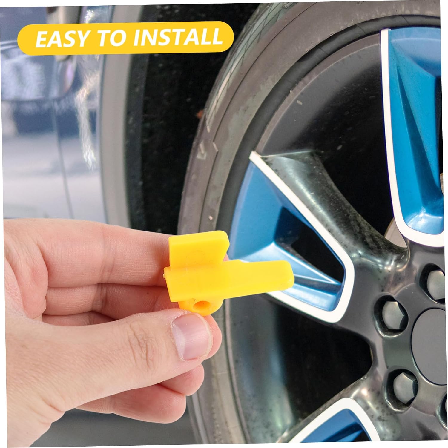 GANAZONO 2 Pairs Tire Changer Head Cover Protective Sleeve for Tire Machine Head Yellow Plastic 5mm Hole Diameter