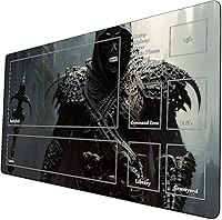 Vista 27 de Tapete de juego de cartas coleccionables AI Painting – Tapete de juego MTG con zonas, 24 x 14 pulgadas, tapete de juego MTG de alta calidad – El