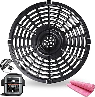 6.5QT Air Fryer Crisper Tray for 6.5QT Ninja OL500 OL501 Foodi Pressure Cooker & Air Fryers, Upgraded Grill Grate Pan Crisper Plate Rack Grid Shelf for Ninja 6.5QT Air Fryer, Dishwasher Safe