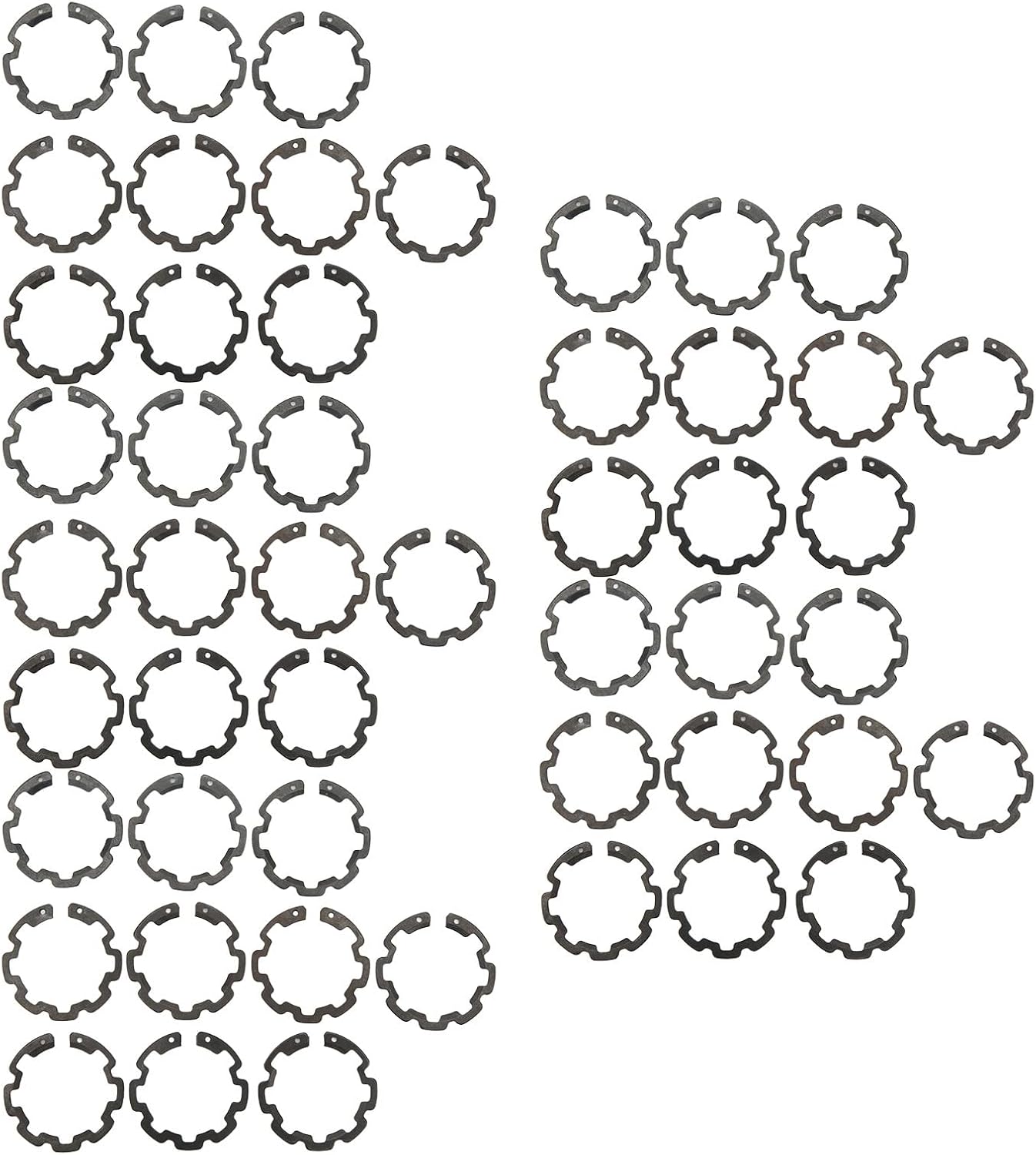 Snap Set Iron 50Pcs Snap Retaining Clip Rings Set Thickness 1.5mm OD 37