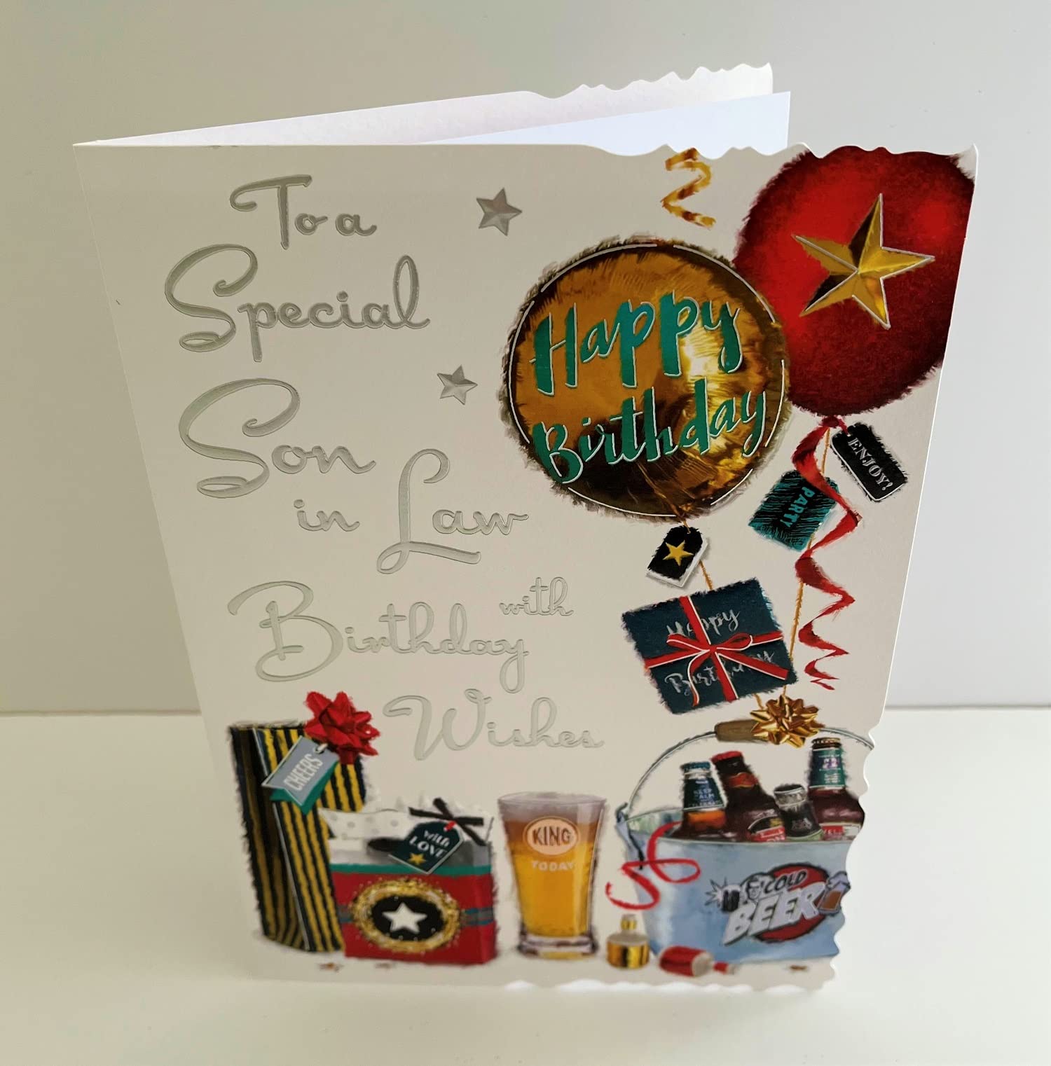 Geburtstagskarte Für Den Enkel – „Happy Birthday Special Grandson“ Mit Bier-Motiv