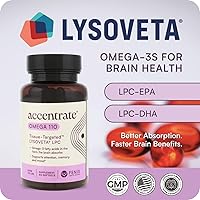 Vista 6 de Omega 110 w/LYSOVETA LPC EPA & DHA Supplements for Brain & Retina Health Focus, Attention, Memory, Mood & Vision 6X Higher Absorption Than