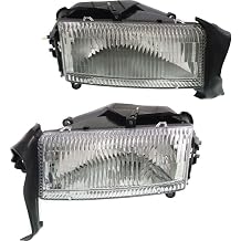 Headlight Kit for 97-04 Dodge Dakota 98-03 Durango OE# 55055170AE-PFM | Direct Fit, No Modification, With Bulbs, DOT SAE Approved, UV Coated Clear Lens, Waterproof Seal, Both Sides,