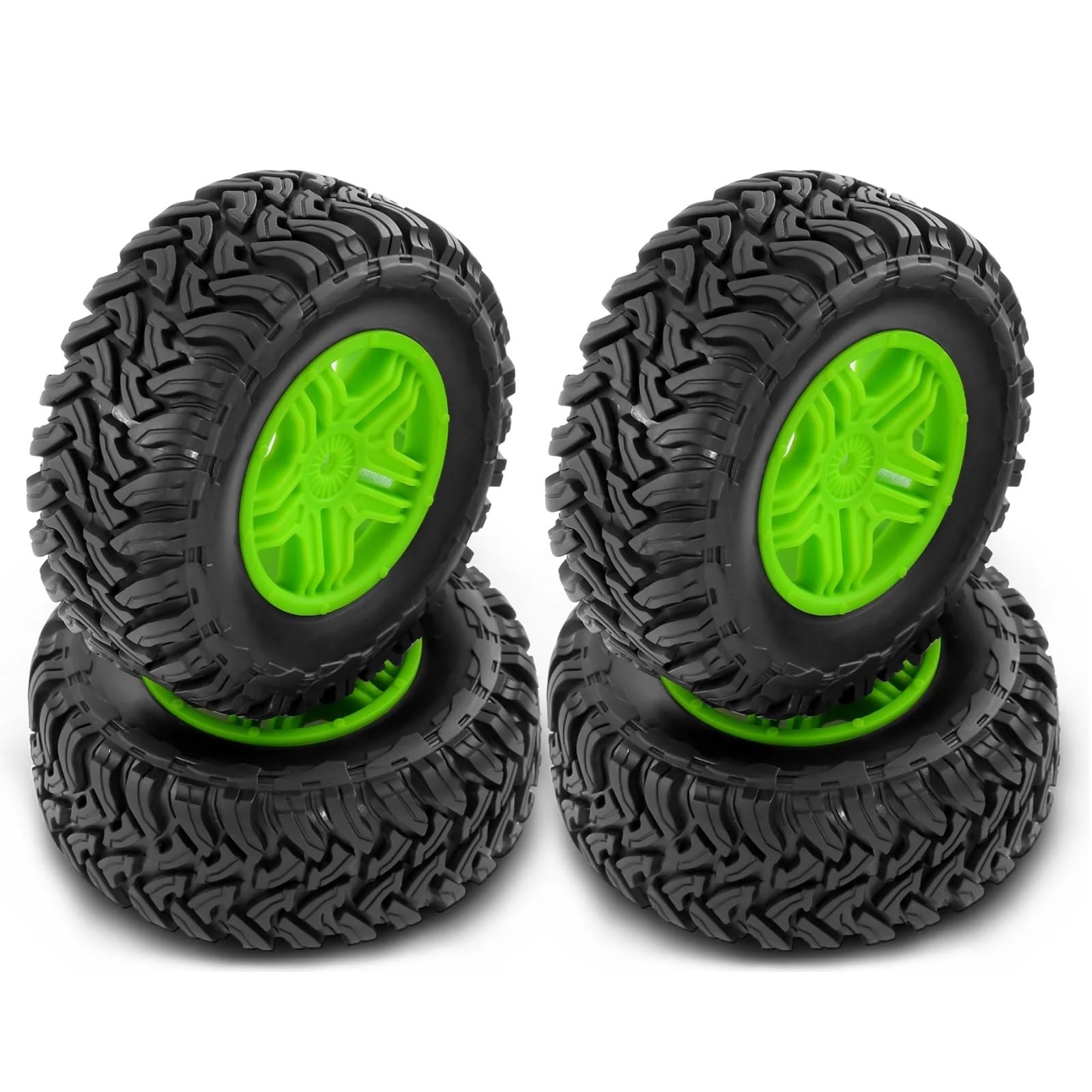 Per Traxxas Per Slash Per Arrma Per Senton Per HuanQi Per Vkar Per HPI 1/10 4 Pezzi Short Course Truck Tire Wheel Hex RC Car Ricambi Modellini RC