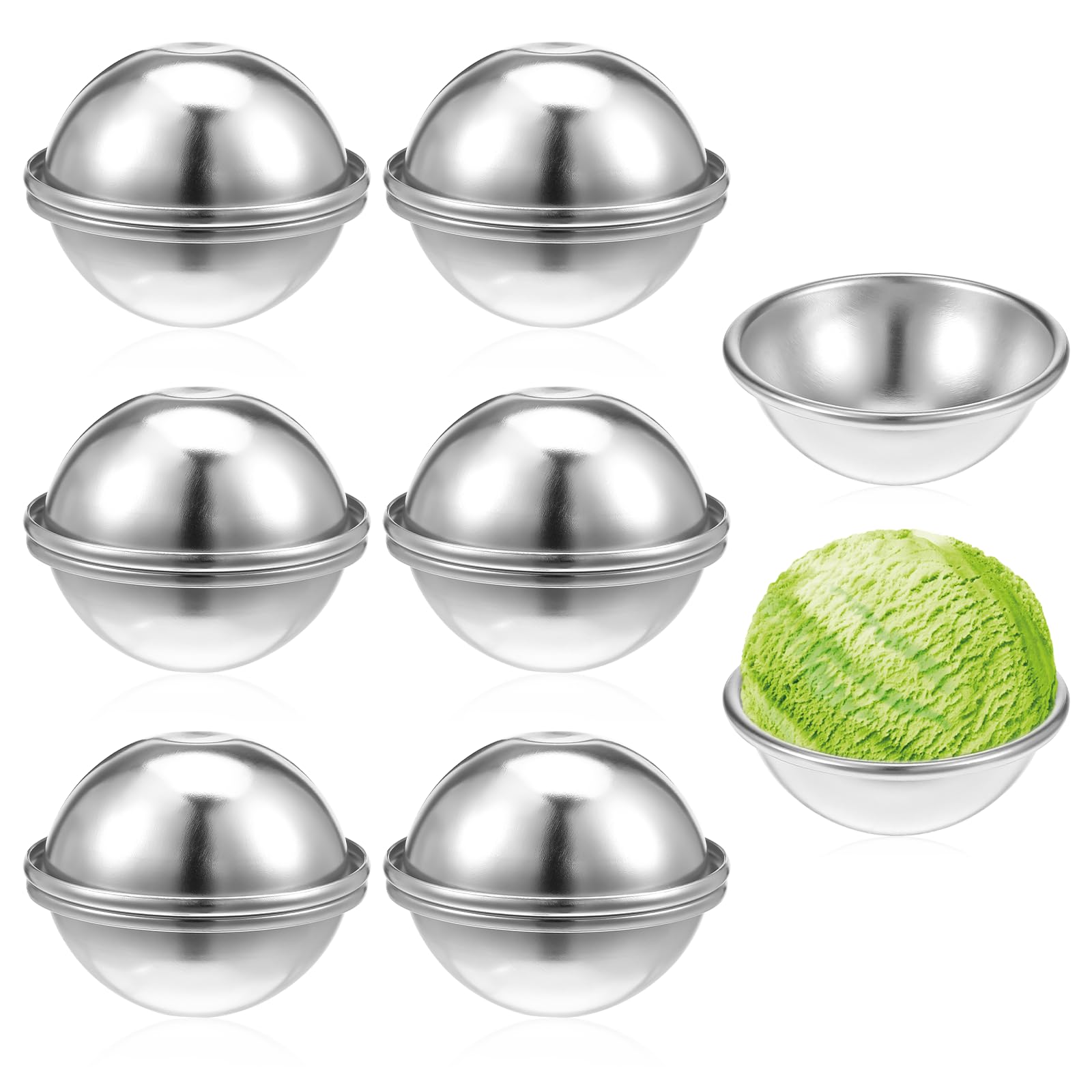 12 PCS Bath Bomb Molds, 2.1 Inch DIY Metal Bath Bomb Mold Spherical Press Soap Making-Molds, Baths Bombs Making Supplies for Handmade Spa Crafts Making