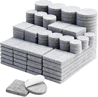 235 Piezas Fieltro Adhesivo Muebles, Protector Patas Sillas, Tacos para Patas De Sillas, Juego Autoadhesivo Deslizante de Fieltro Protectores de Suelo de Madera (Gris Estilo B)