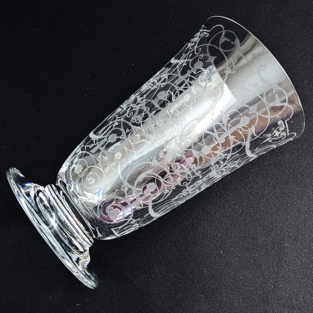 ■バカラ ミケランジェロ BACCARAT エッチング シャンパングラス 高10cm アンティーク EE 検）エリザベート、アルジャ