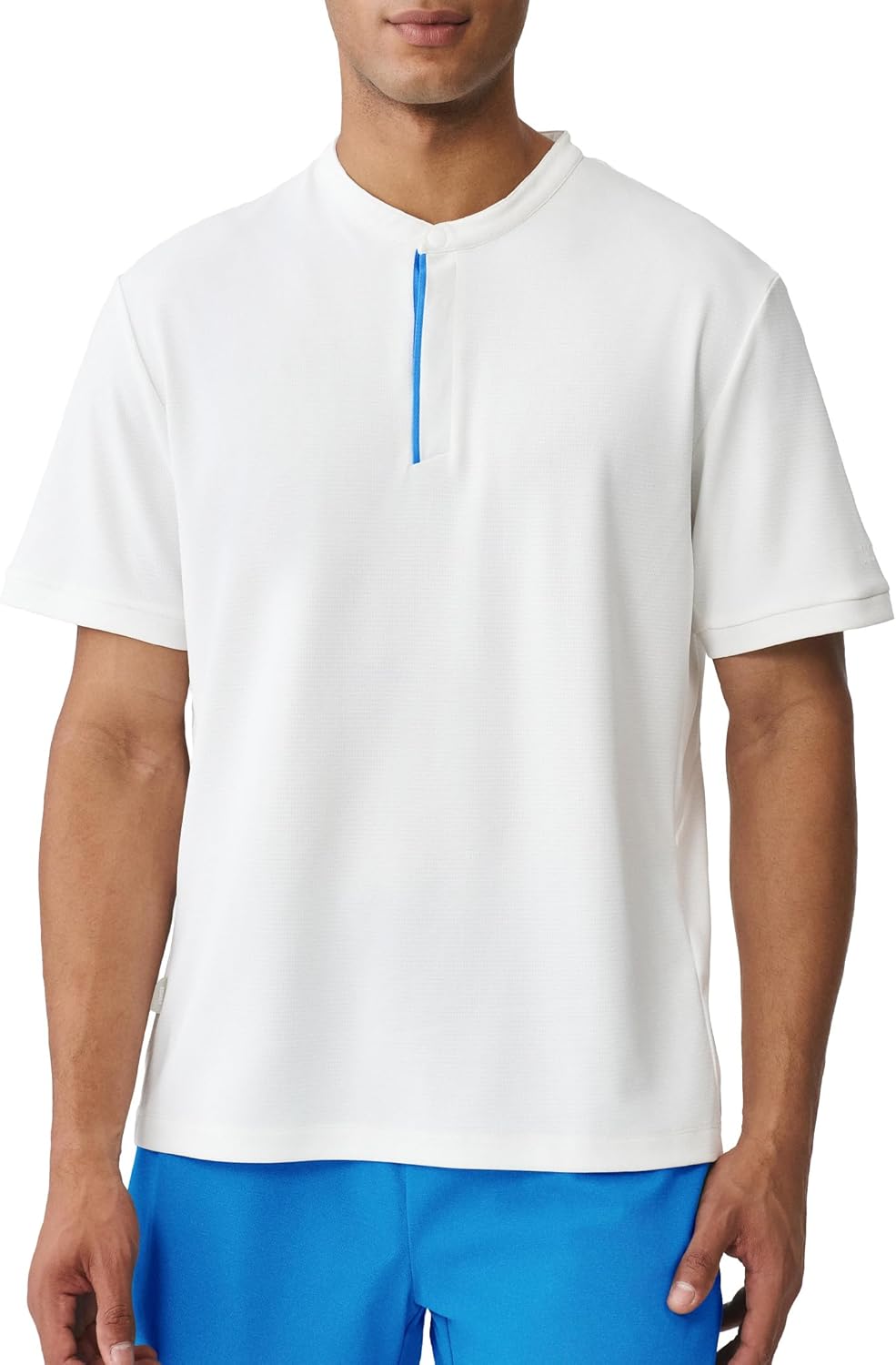 K-Swiss Men's Henley Shirt - Quick Dry Breathable Lightweight Casual Athletic T-Shirt