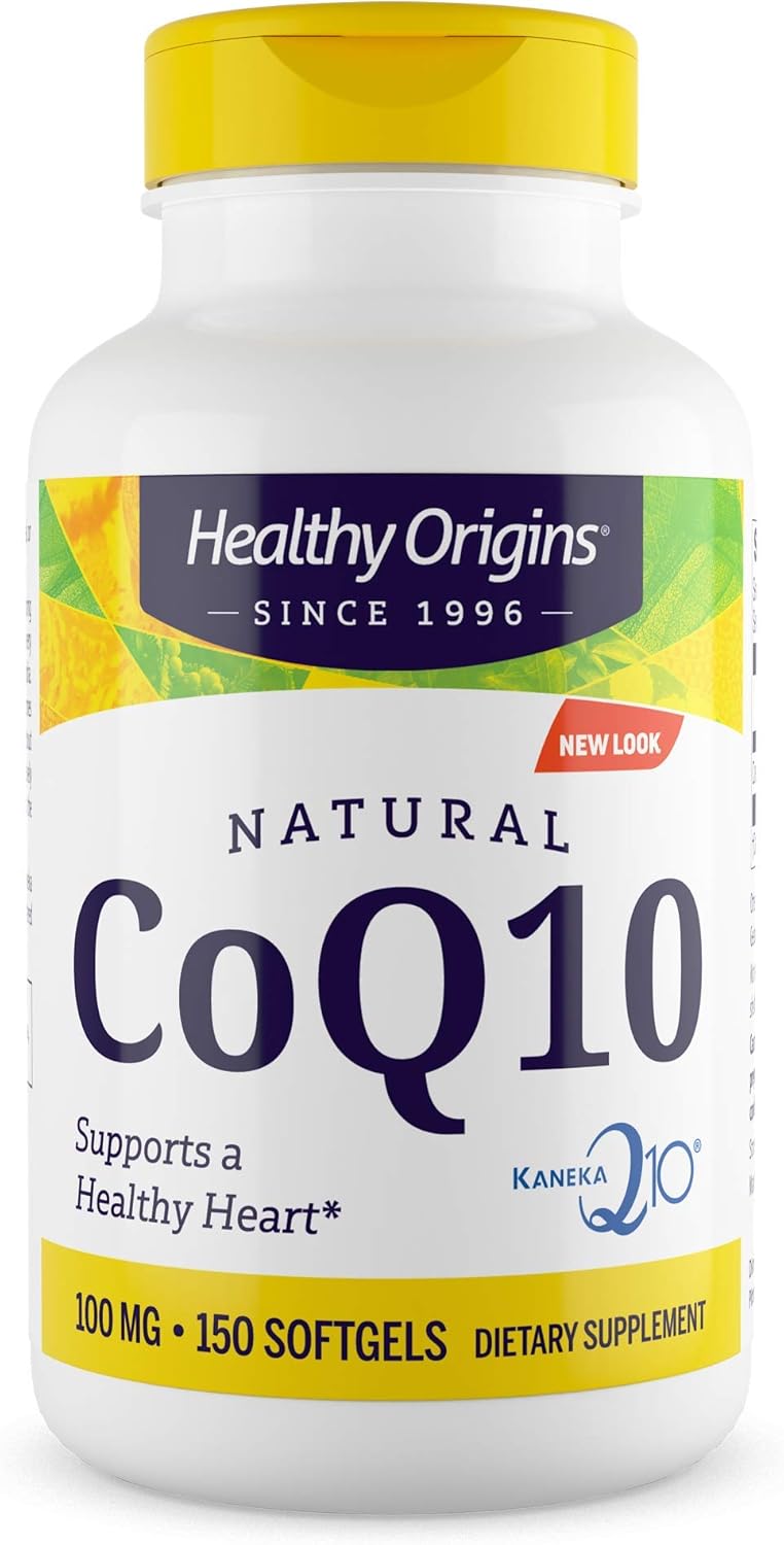 Healthy Origins Kaneka CoQ10 Gels, 100 Mg, 150 Count : Health & Household