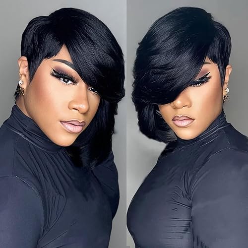 Short Pixie Wigs for Black Women Black Pixie Cut Wig