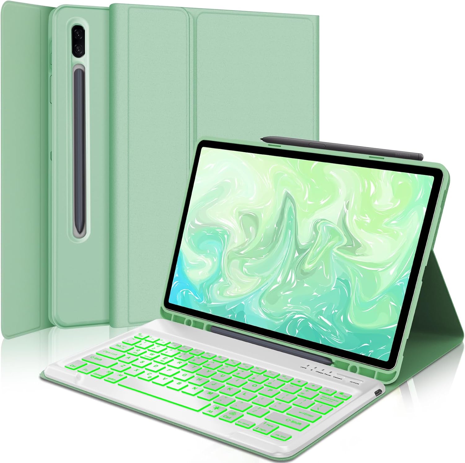 Galaxy Tab S7 FE 5G Case with Keyboard, Samsung Galaxy Tab