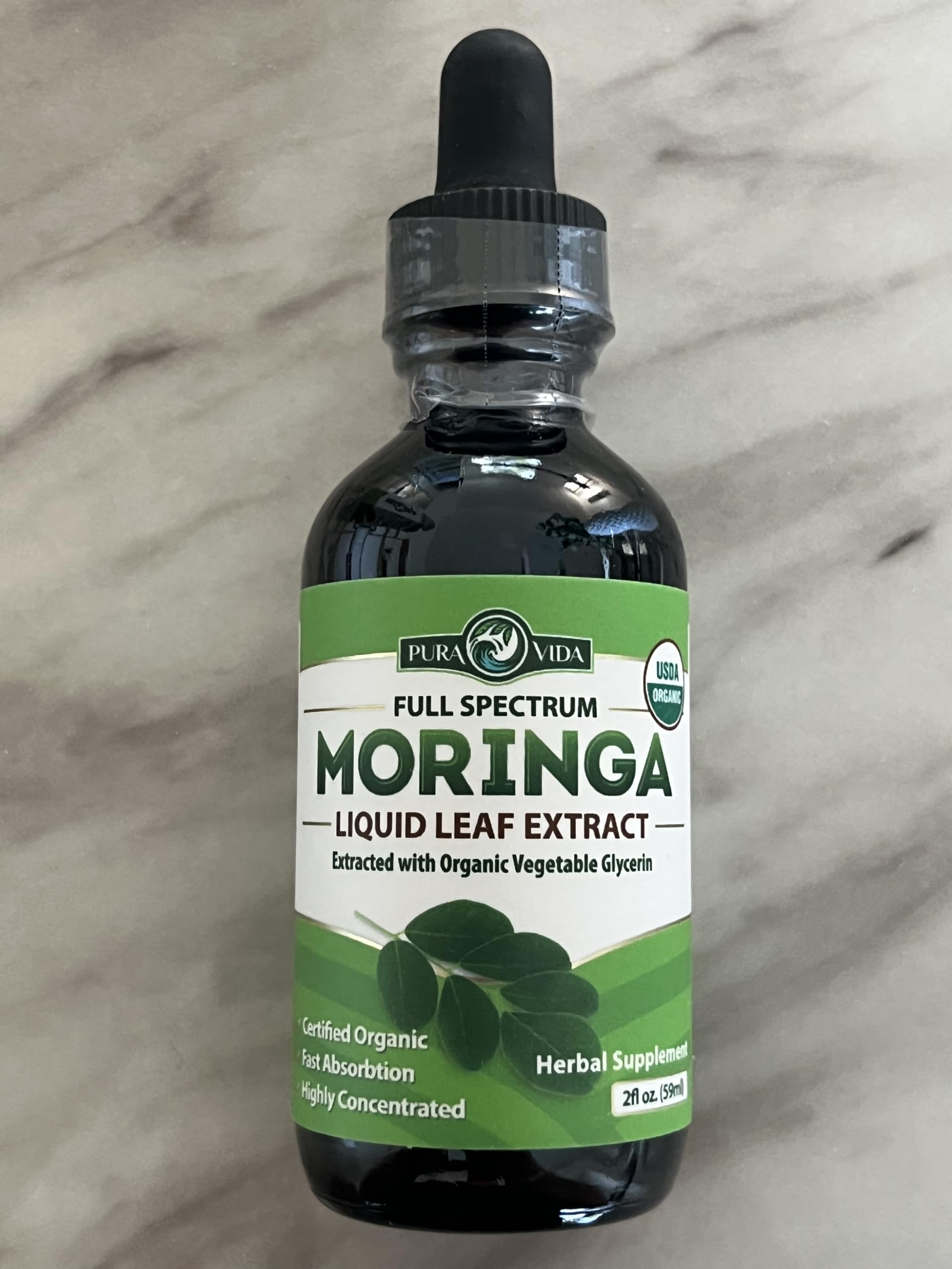PURA VIDA MORINGA Leaf Extract Liquid Drops - USDA Organic Certified - Highly Purified, Bioavailable & Faster Absorption than Moringa Powder or Capsules - Single Origin Moringa Oleifera Leaves Extract — Amazon image 11