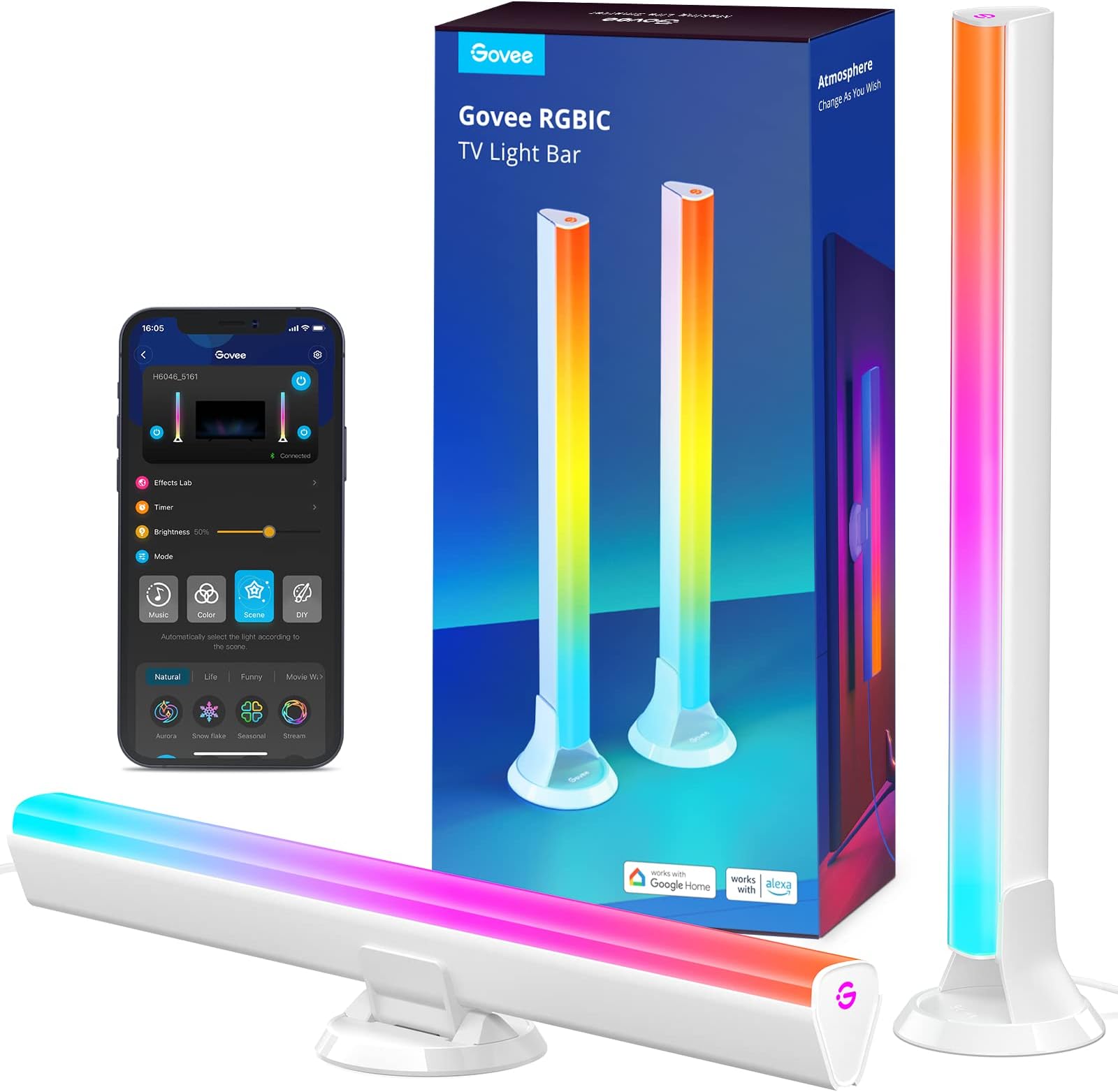 Govee RGBIC LED Lightbar, WiFi TV Hintergrundbeleuchtung für 45-70 Zoll ...