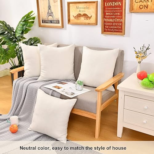 Miniatura 3 de Fundas de almohada de sublimación en blanco de 16 x 16 pulgadas, fundas de almohada beige a granel para vinilo de transferencia de calor, juego de 6