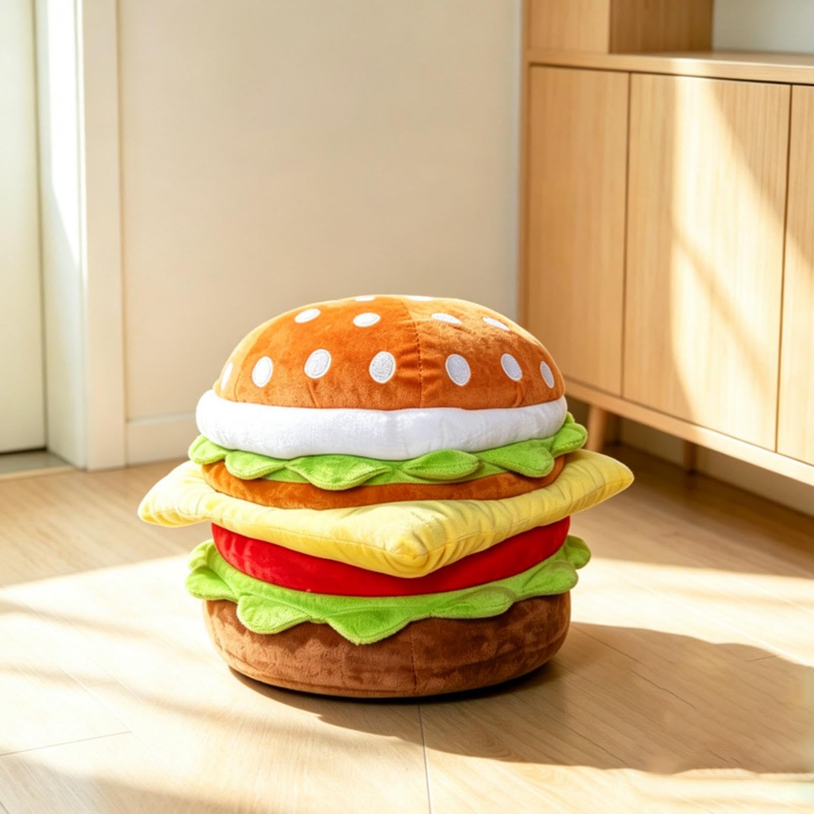Genérico Taburete de almacenaje Con Tapa, Y Mono Decorativo Hamburguesa