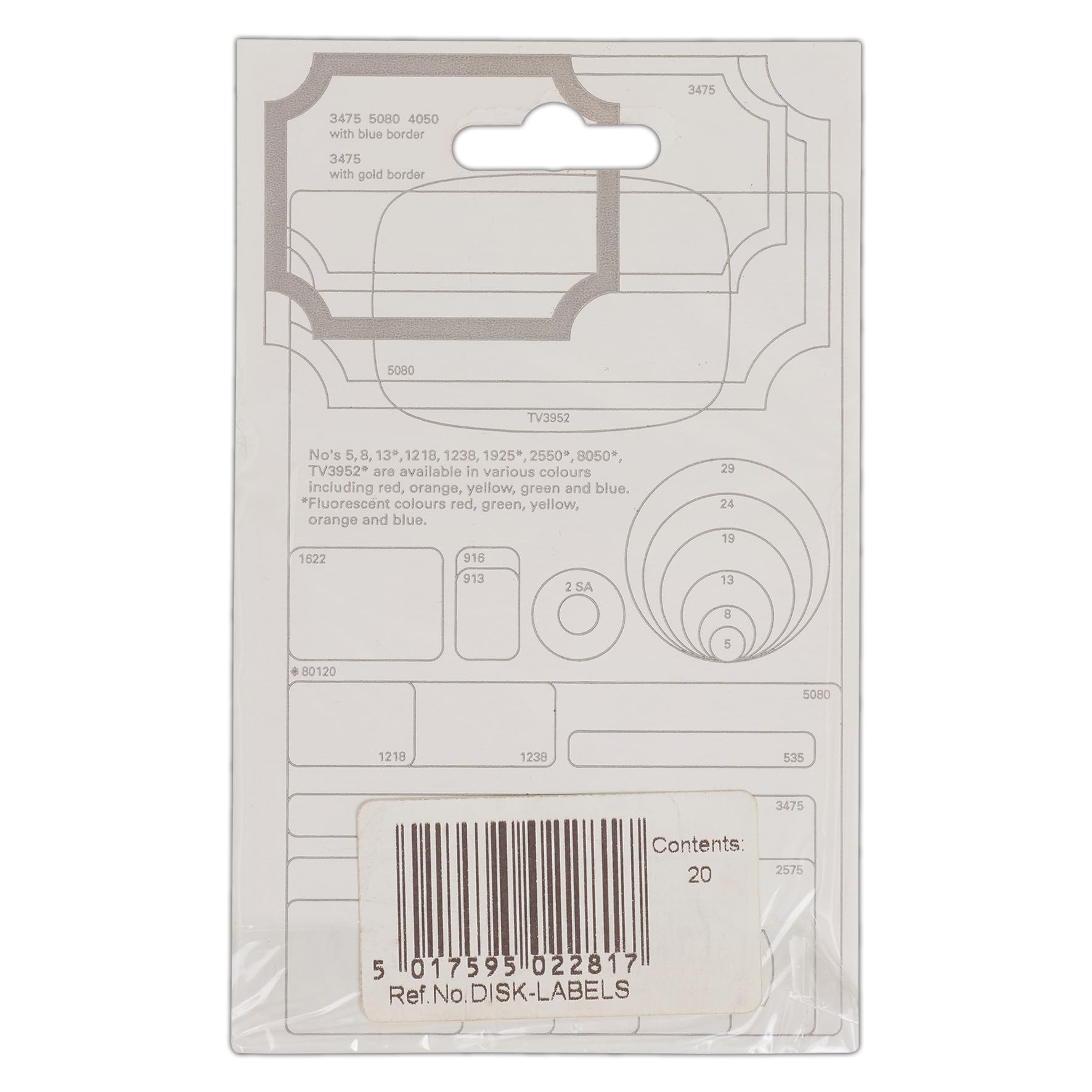 Blick Etiketten, selbstklebende Aufkleber, Diskette, 70 mm x 70 mm, 20 Etiketten, für Zuhause, Büro, Schule