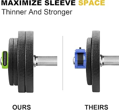 POWER GUIDANCE Barbell Collars Barbell Clips, Only for 2 inch Olympic Barbell Clamps,Non-Slip Weight Clamps Quick Release Barbell Collar for Workout Weightlifting, Gym Equipment Accessories