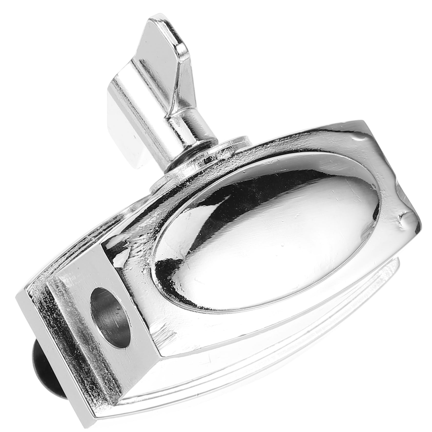 Hoement Support de Pied de Tom Basse en Alliage Argenté, Accessoire de Batterie Amovible Montage Rapide pour Tambour et Caisse Claire