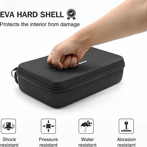 Miniatura 6 de Funda de micrófono inalámbrico compatible con Tonor TW630, bolsa de micrófono dual funda rígida de EVA para micrófono de mano, funda de viaje para