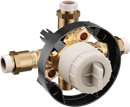 Miniatura 2 de Moen U140VS M-CORE Válvula mezcladora prefabricada para bañera y ducha de 4 puertos con conexiones y topes de CPVC