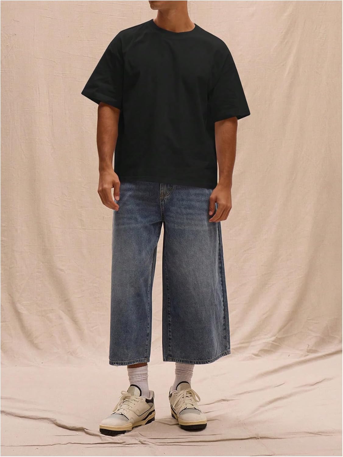 SHENHE Men's Oversized T Shirt Short Sleeve Crew Neck Summer Casual Baggy Plain Tee Top - Image 5