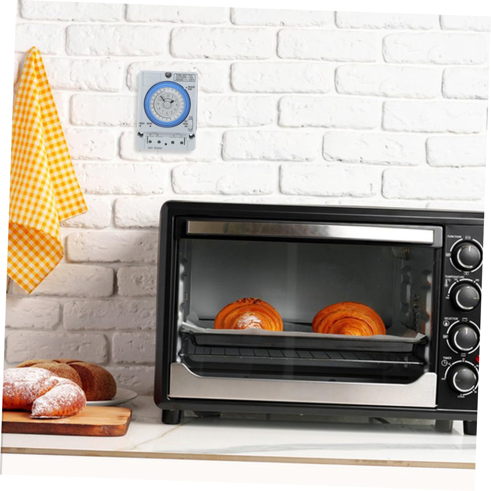 Temporizador Mecánico de Cocina Blanco Pc, Cuenta Regresiva Analógica | Uso Sencillo y Portátil, Diseño Simple, para Hornear y Preparar Pancakes Estilo Aleatorio