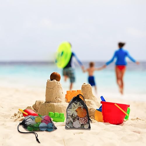 Miniatura 6 de 16 bolsas de malla negra con cordón, bolsas de malla de nailon de 5.5 x 7.5 pulgadas, bolsa para lavavajillas con cierre de cordón para suministros