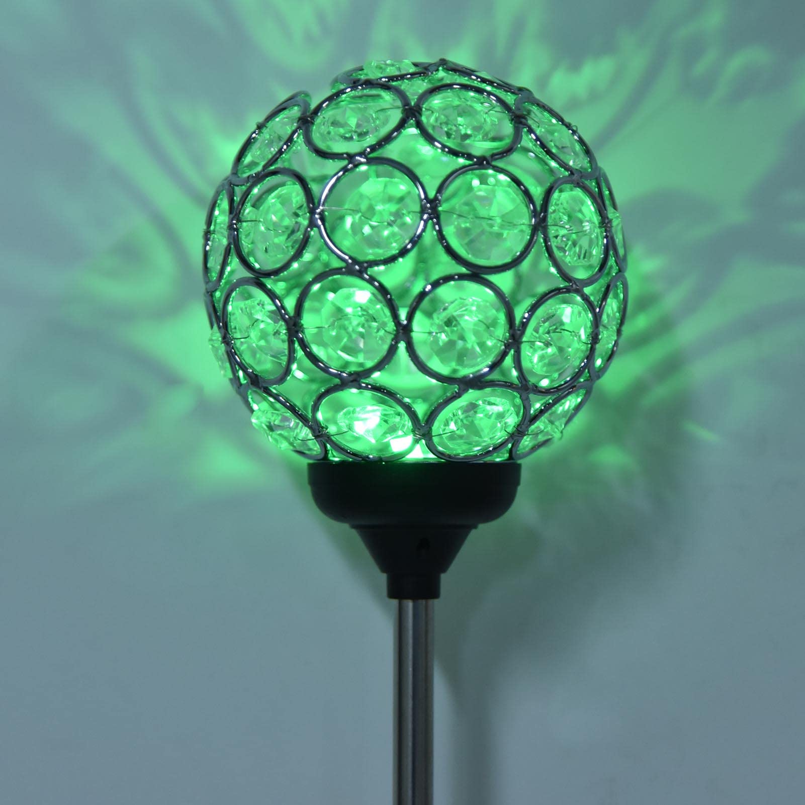 LED Kugel Solarleuchten IP65 Wasserdicht Landschaftslicht für Rasen Balkon Romantische Beleuchtung 2 Pack