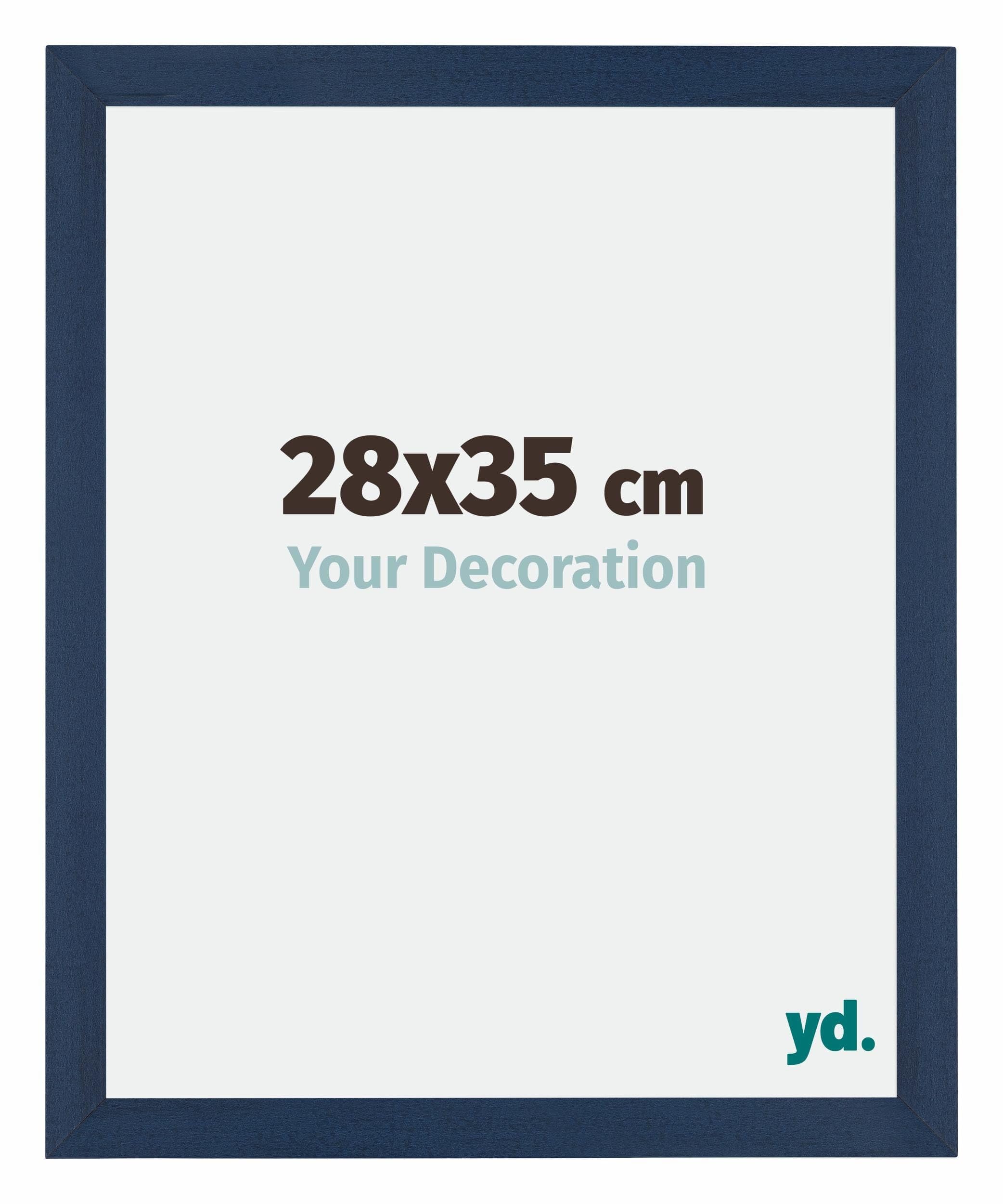 Your Decoration - Picture Frame 28x35 cm - Dark Blue Swept - Decorative Wall Frame in MDF with Antireflection - Frame 28x35 - Mura