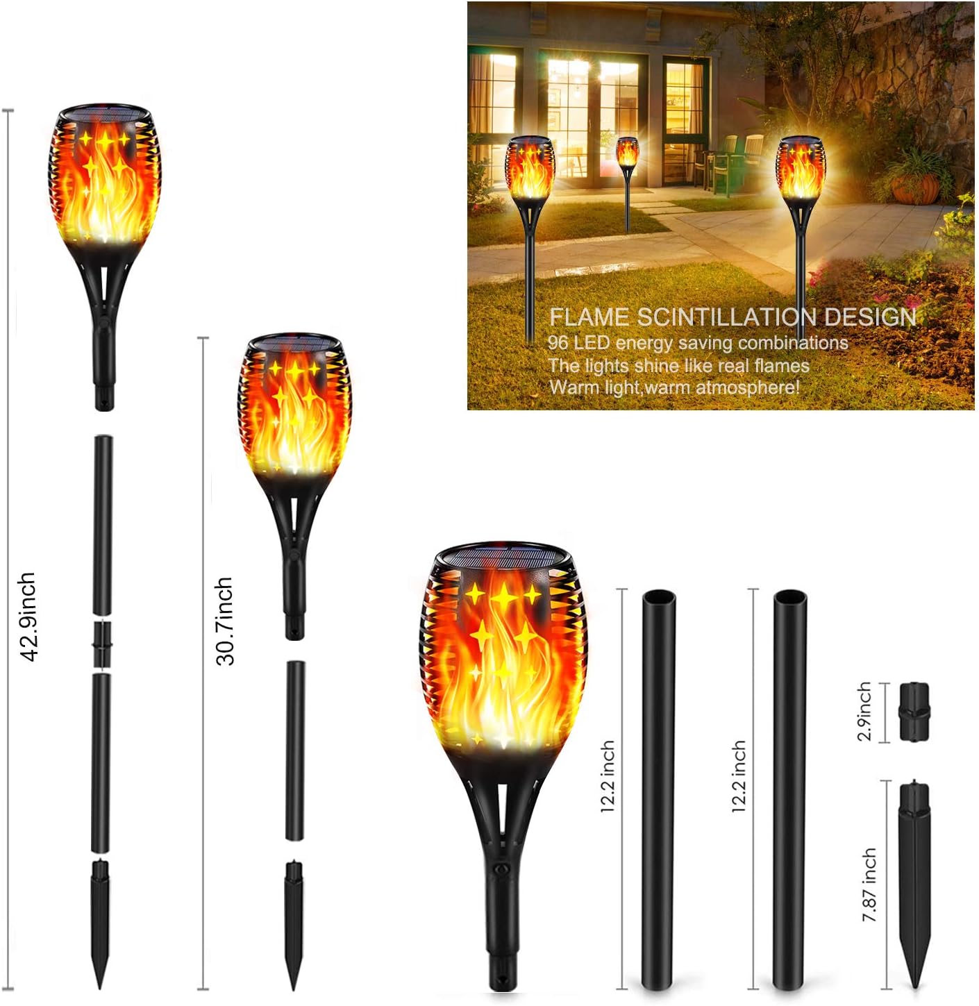 Black Friday 🔥 Aionarew Solar Lights Outdoor, 43 Waterproof Flickering Flames Torch Lights Landscape Decoration Lighting Dusk to Dawn Auto On/Off Security Lights for Garden Yard Driveway (4-Star) Free Shipping Over $50 Aionarew Solar Lights Outdoor, 43 Waterproof Flickering Flames Torch Lights Landscape Decoration Lighting Dusk to Dawn Auto On/Off Security Lights for Garden Yard Driveway (4-Star)
