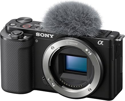 Sony ZV-E10 Mirrorless Alpha APS-C Interchangeable Lens Vlog Camera Body ILCZV-E10/B Black Bundle with CPS 2 YR Extended Protection Pack + Deco Gear Case + 128GB Memory Card & Accessories Kit