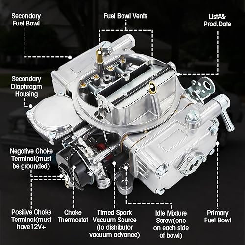 Miniatura 4 de Carburador Street Warrior  600 CFM FR-80457SA motores de alto rendimiento perfectos para motores estadounidenses, Chevrolet, Dodge, GMC, Mercury,