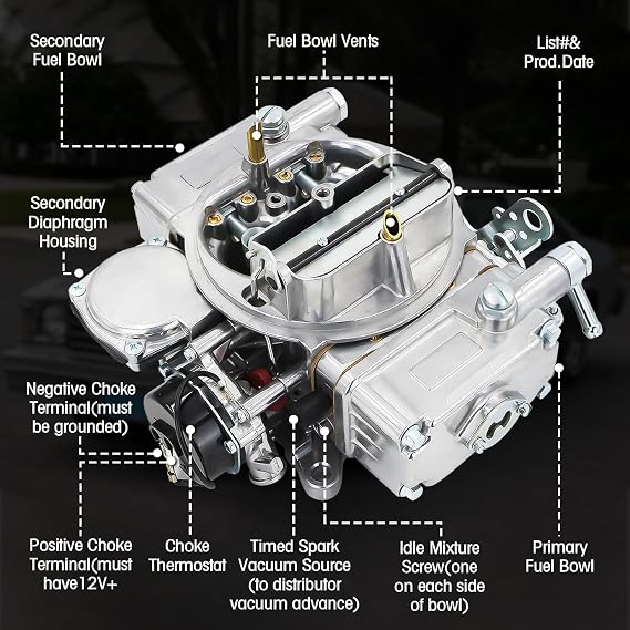 Street Warrior Carburetor - 600 CFM FR-80457SA High-Performance Engines Perfect for American Motors, Chevrolet, Dodge, GMC, Mercury, Plymouth, Buick, Chrysler, Ford, Lincoln, Oldsmobile, and Pontiac