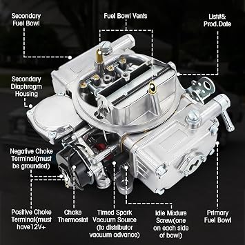 Street Warrior Carburetor - 600 CFM FR-80457SA High-Performance Engines Perfect for American Motors, Chevrolet, Dodge, GMC, Mercury, Plymouth, Buick, Chrysler, Ford, Lincoln, Oldsmobile, and Pontiac