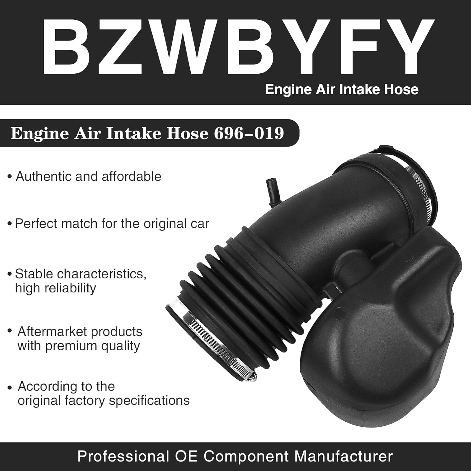 Engine Air Intake Hose 696-019 Fit for 2012-2017 Chevy Traverse GMC Acadia Buick Enclave 3.6L V6 DOHC Replace 20871478 696019 696-019