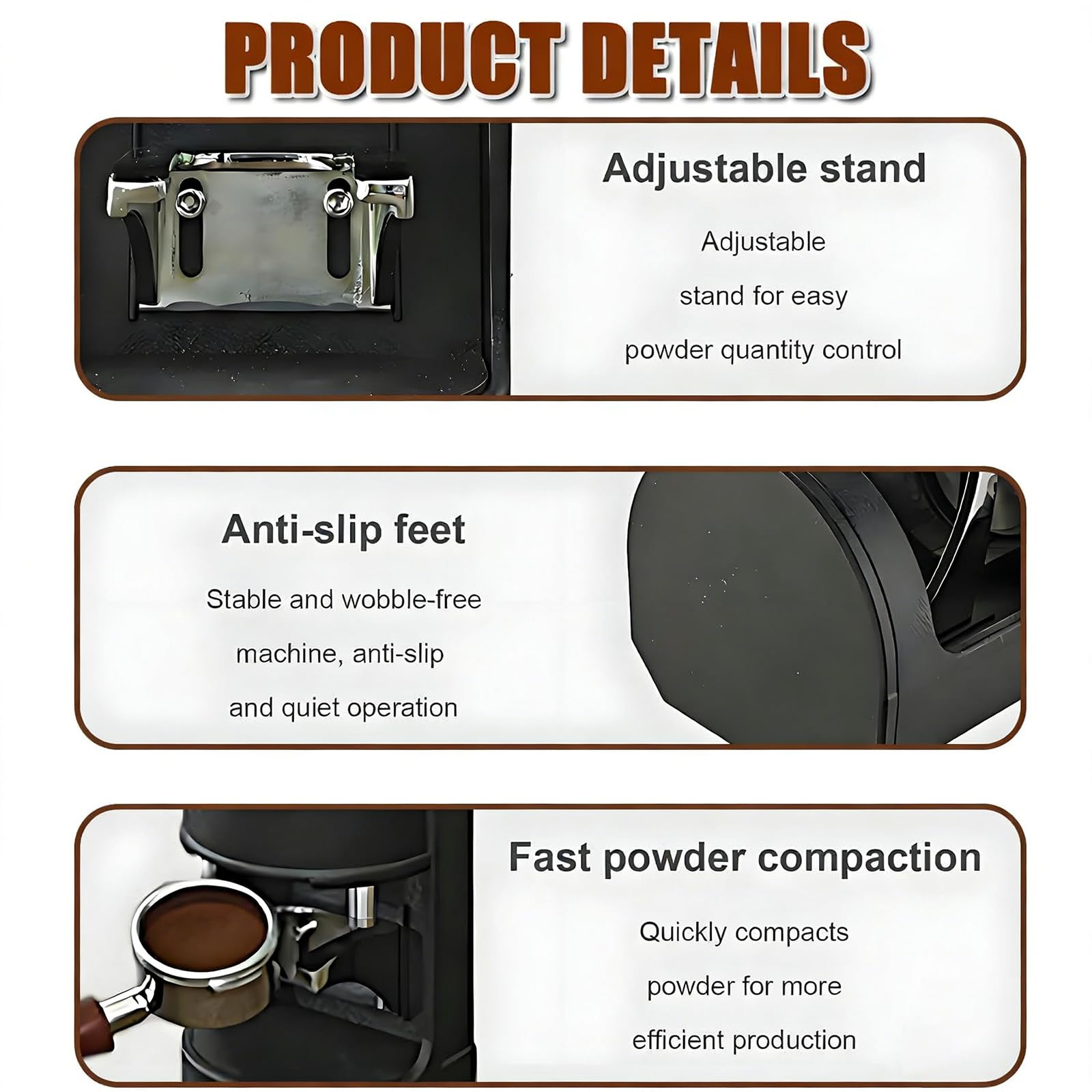 Prensador automático de espresso de 58 mm, presión ajustable de 5 a 30 kg, sensor inteligente para el hogar y cafetería comercial