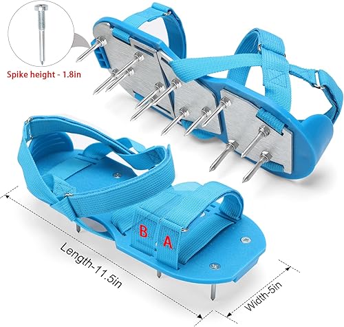 Miniatura 4 de DenForste Zapatos aireadores de césped para césped - Zapatos aireadores de césped premontados para césped - Herramienta aireadora de suelo para