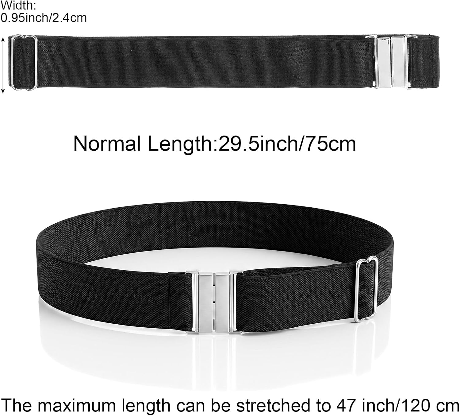 2Pcs Women's Thigh Garter Belt Thigh Strap, High Elastic Leg Garter & Leg Harness, Adjustable Plus Size Garters Belt with Buckle/Clips for Thighs High Stockings