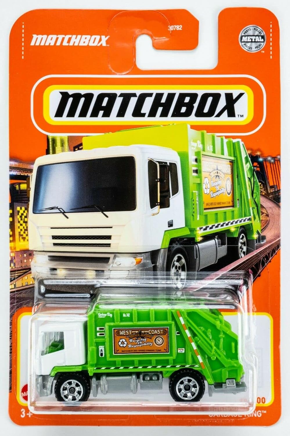 Matchbox Garbage King 60/100 (branco/verde) Brinquedos