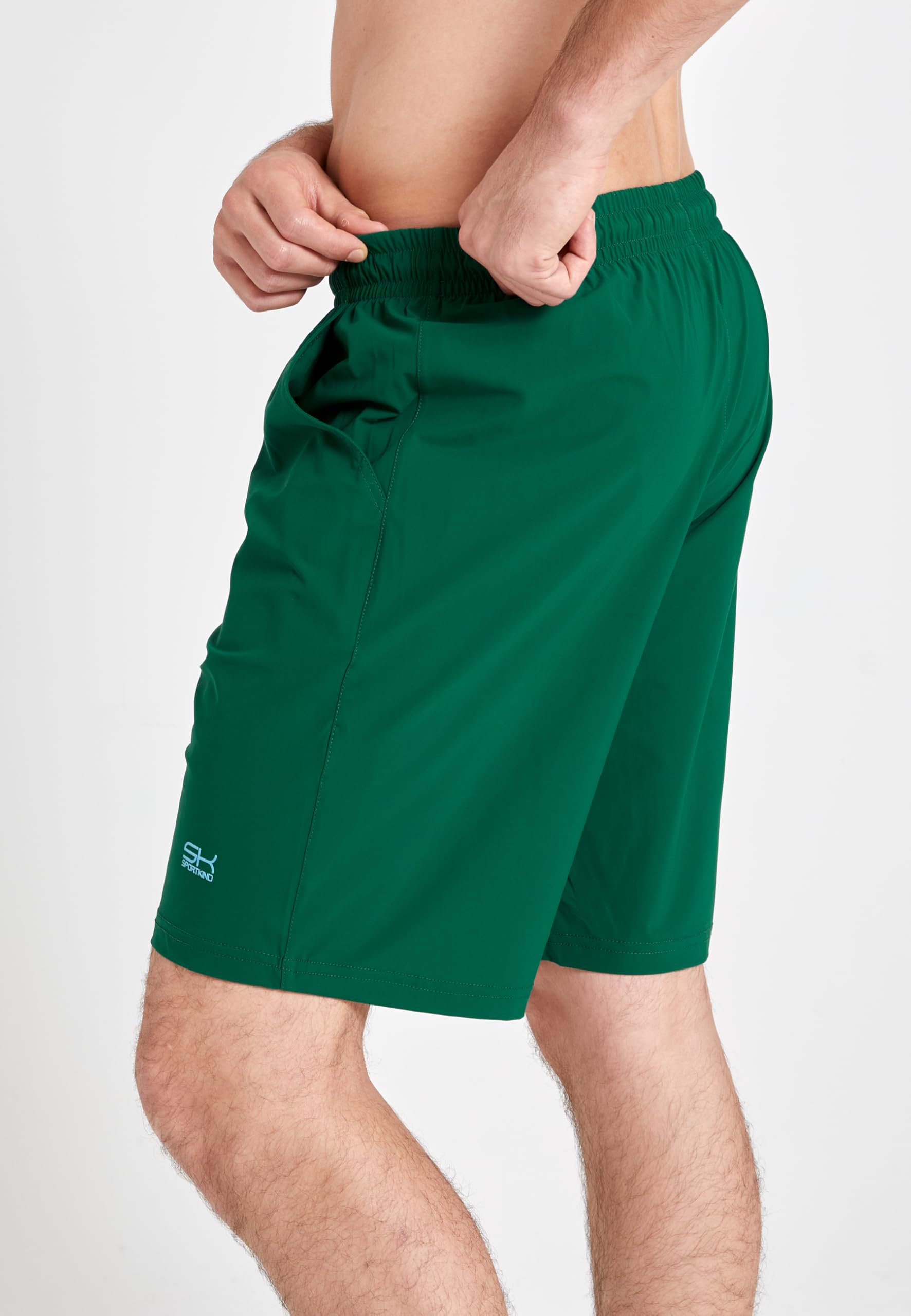Sportkind Herren Tennis Padel Shorts lang Ultraleicht hochelastisch atmungsaktiv UV-Schutz