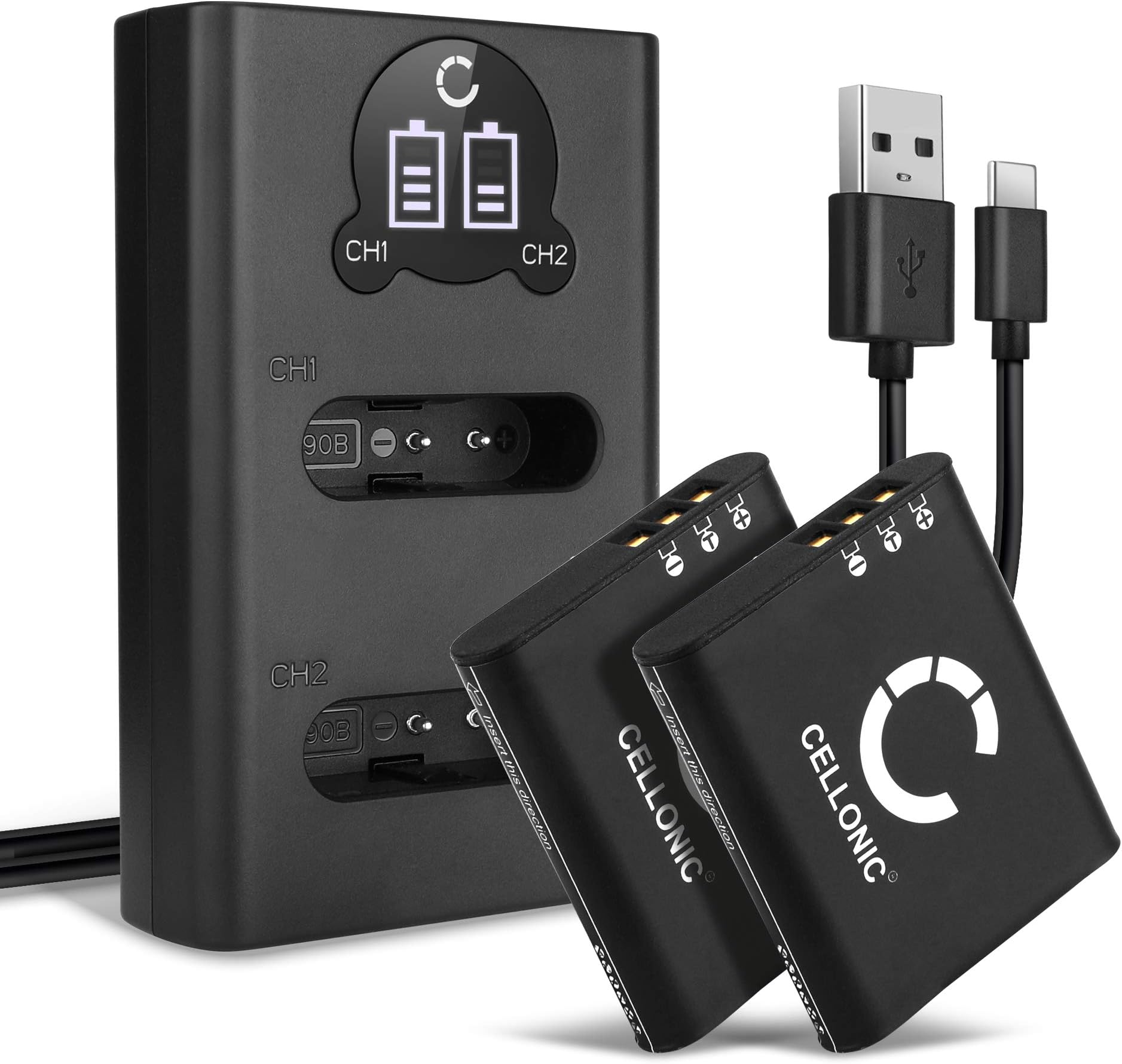 vhbw Batterie Compatible avec Panasonic Lumix DMC-TZ96, DMC-TZ85, DMC-ZS110, DMC-ZS100, DMC-TZ81, DMC-TZ96D Appareil Photo (980mAh, 7,4V, Li-ION
