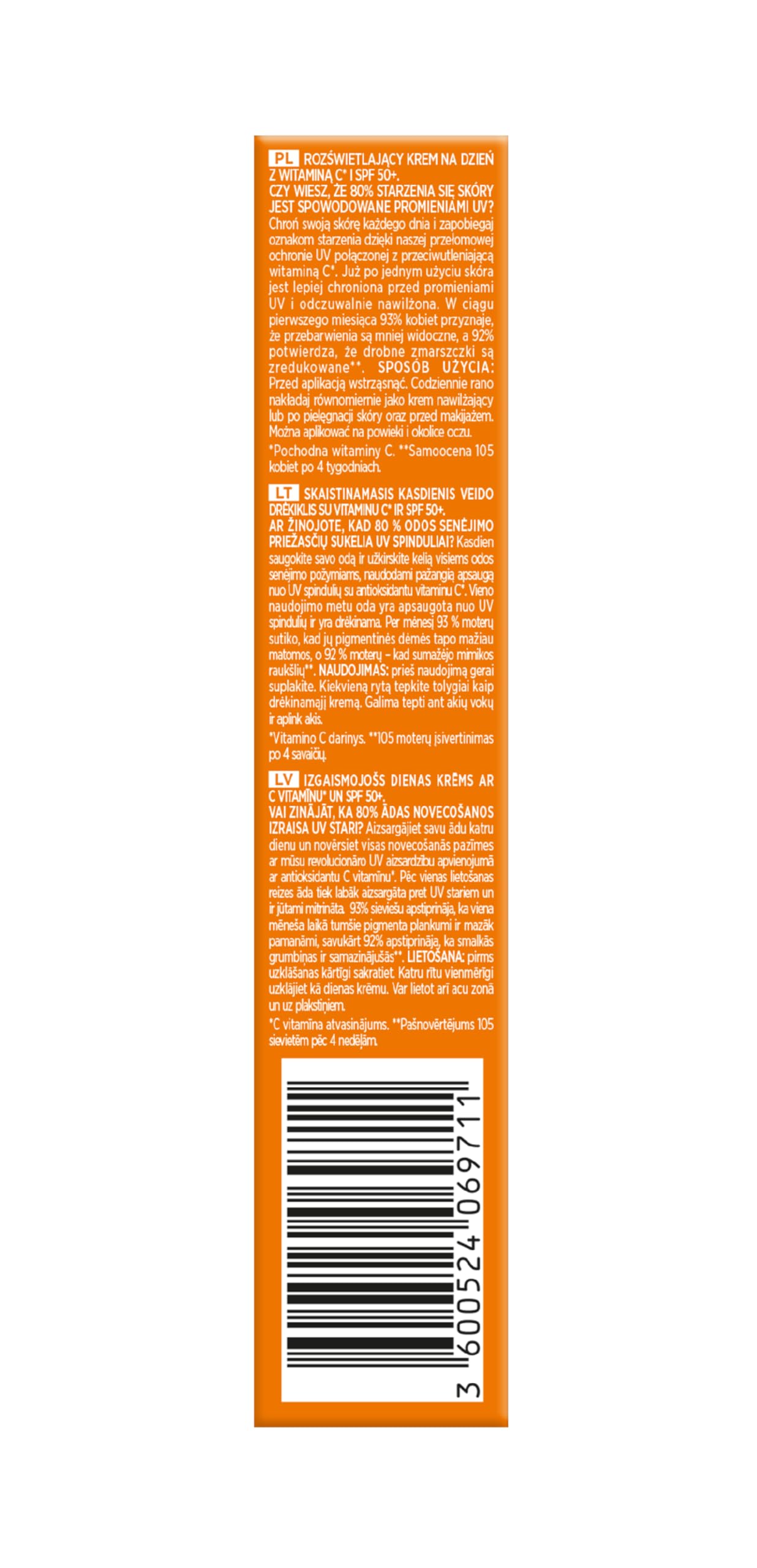 L'Oréal Paris Revitalift Clinical Rozświetlający UV fluid SPF50+ z witaminą C*, 50 ml