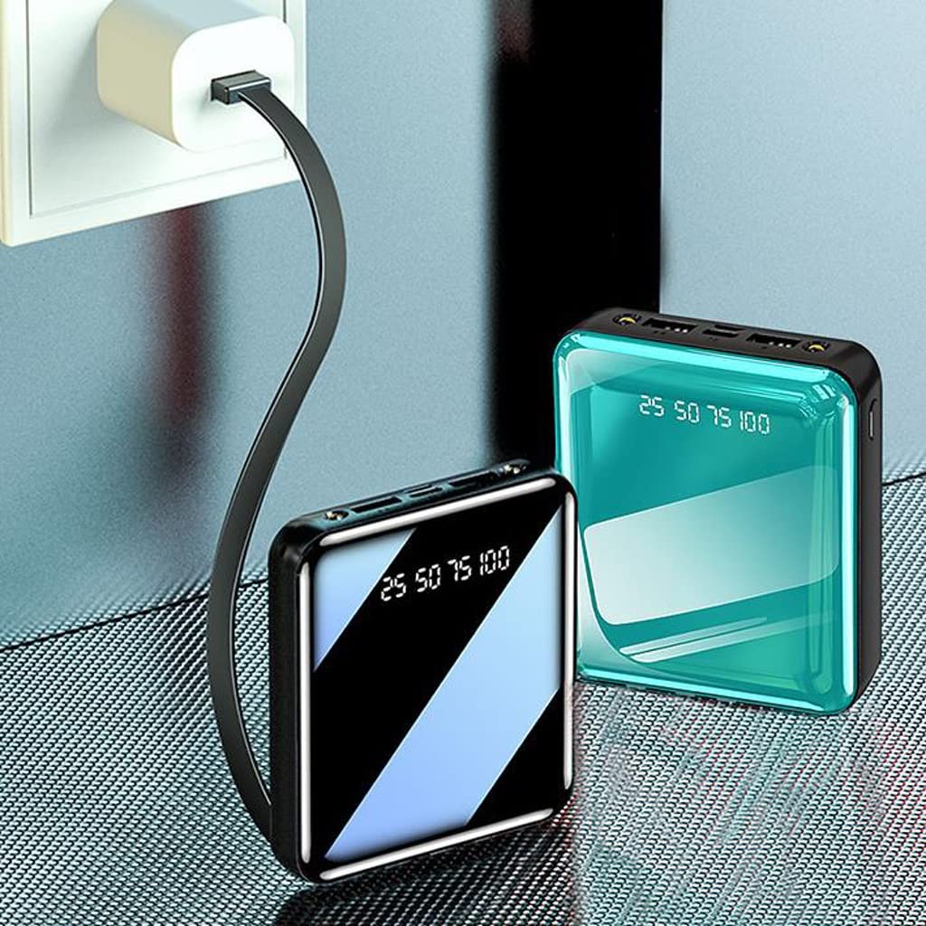 JJJ Mini szybkie ładowanie jest dostarczane z Line Sharing Power Bank 20 000 mAh światło i przenośny powerbank o dużej pojemności (kolor: czerwony, rozmiar: 10 000 mAh)